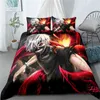 Ensembles Anime Tokyo Ghoul 3D imprimé ensemble de literie housses de couette reine roi taille taies d'oreiller couette literie linge de lit