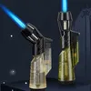 Portable Torch Lighter Windproof Butane Jet Flame Lighter Turbo Burner BBQ Ignition Spray Gun Refillable No Gas Lighters Men Gadget