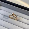 Gold Plated Designer Ring Midi Titanium Steel Alloy 925 Sterling Silver Love Ring, Men's Promise Ring, Key Ring, Nail Ring Beloved Designer Jewelry