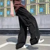 Erkekler Pantolon Y2K Kadın Sokak Giyim Techwear Baggy Kargo Track Harajuku Düz Erkekler Sweatpants Geniş Bacak Joggers Alt Pantolon Kıyafetleri