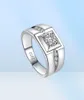 Bagues de mariage en argent Sterling 925 véritable pour hommes, bijoux cadeaux, bagues de fiançailles en zircone cubique 1 Ct, cadeau entier R9718138652