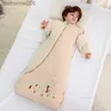 Sleeping Bags 2.5Tog/3.5Tog Organic Cotton Unisex Baby Long-Sleeve Sleeping Bag Wearable Blanket Warm Sleepsack Nest Nightgowns Bedding SetL231225