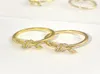 Bagues en acier inoxydable pour femmes, or 18 carats, joli nœud papillon de styliste, accessoires de bijoux 9375036