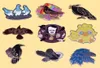 Pinos broches engraçado corvo esmalte pinos bonito animal metal dos desenhos animados broche masculino feminino moda jóias presentes anime filme romance mochila 46725787