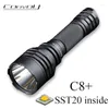 Фонарики факелы Convoy C8 Plus с SST20 7135 8 Светодиодный флэш -ламп 18650 Torch 12 Группы Портативная высокая мощная тактическая работа