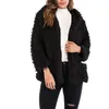 Pelliccia di pelliccia autunno inverno caloroso camice da donna donna solido colore soffice manica lunga orsa orsacchiotto giacche in moda maglioni casual