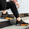 Zapatos de seguridad de otoño para hombre, zapatos deportivos con punta de acero y cojín de aire naranja, zapatos de seguridad negros para hombre, zapatos industriales antigolpes 231225