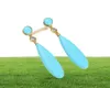 Guaiguai Jewelry Leardrop Blue Turquoises Золотой цвето