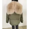 Maomaokong lâche vrai collier de fourrure de renard canard blanc down down veste femme hiver luxury puffer manteau oversize newear 231221