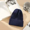 Berets Winter Candy Color вязаные шляпные шерстяные шляпы Женские утолщенные теплые шапочки на открытые ветропроницаемые черепа Девушки Случайные твердые капоты