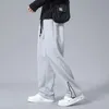 Осенние расклешенные брюки с микро-расклешенными спортивными штанами Мешковатые брюки для бега из хлопка Корейские нейтральные свободные брюки для бега на открытом воздухе с индивидуальным дизайном 231222