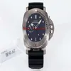 ZF Factory Submersible Mens Watches PAM371 Wristwatch Titanium Sport montre des montres lumineuses Sapphire Saphire P9001 Automatic ME317D