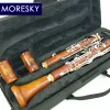 MORESKY Oehler Sistema Clarinete G Tune Redwood Mopane Clarinete Chaves Banhadas a Prata M213