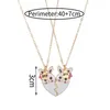 Pendant Necklaces 2Pcs/set Brand Cute Cartoon Chain Friends Necklace BFF Friendship Children's Jewelry Gift For Girls