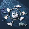 TROY BABY MOBIL CRIB BED Bell Cartoon Sea Animal Moln Seashell Crib Hang Toys Montessori Education Cognitive Puzzle Toy 231225