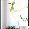 Decorative Flowers Wreaths Backdrop Garland Simated Hanging Rice Ceiling Soft Decoration Fake Home Tail Amaranth White Green Drop Deli Othns