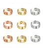 Luksusowy Pierścień Miłości Designer Biżuteria Rose złoto Wyjęte 4 mm cienki stal ze stali nierdzewnej 3 diamenty śrub