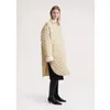 Trench de trincheira feminina Tot E2023 Autumn/Winter acolchoado tipo Coco de algodão de comprimento médio Capas de tampa pequena