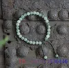 Armreif, grüne Jade-Perlen, Armband, Charme, natürlicher Edelstein, handgeknüpft, modisches Amulett, chinesischer Armreif, Jadeit-Schmuck, Frauen-Geschenke