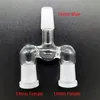 Adaptateur en verre de 14 mm 18 mm Double bol Accessoires pour fumer 3 joints sur un drop down Adaptateur givré pour séparateur de wishbone à deux tailles pour options Bongs Dab Rigs