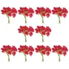 Decorative Flowers 10 Bundles Of Artificial Red Berry Stems Berries Branches DIY Picks For Hairpin And Crafts Making