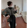 Frauenjacken Frühling Herbst Frauenjacke Tweed Blazer Vintage Korean Chic Short Coat Plaid Office Dame Kleidung Mujer
