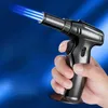New Metal Windproof Turbo Torch Straight Flush Blue Flame Butane No Gas Lighter Outdoor Camping Kitchen Barbecue Welding Gun