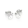 Boucles d'oreilles arrière Perles exquises Zircone Sparkling Pas de trou d'oreille Clips Perles Clime d'oreille sans perçage minimaliste CEK452