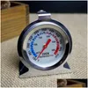 Thermometer Edelstahl 50-300 Celsius Spezielles Ofenthermometer Sofort ablesbares Zifferblatt Temperaturanzeige BBQ Grillüberwachung JY0518 Dhqxu