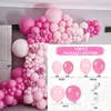 Gold Pink Balloon Arch Garland Kit Rose Red Latex Set for Birthday Wedding Party Decorations Baby Shower 231225