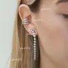 Designerörhängen diamant med mesh rött flerskikt bensklipp utan öronhål för kvinnors high-end modekänsla