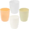 Tumblers 4 Pcs Reusable Water Cup Bathroom Cups Mouth Wash Toothbrush Holder Paste Plastic Pp Holders For Mouthwash