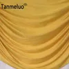 Tanmeluo 10FT longue jupe de Table en soie de glace nappe plinthe avec drapé Swag supérieur pour la décoration de fête d'événement de mariage 231225