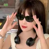 Güneş gözlüğü Kore tarzı kadınlar güneş gözlükleri dikdörtgen şekil şık UV400 koruma kadın yüksek kaliteli erkekler