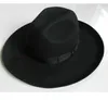 Berretti Cappello a cilindro in lana 100 per adulti Esportazione Foglio originale Feltro ebraico israeliano con grondaia grande Cappelli Fedora in lana con tesa da 10 cmBerets1934385