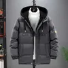 Męskie Parkas Winter Jackets bawełniana bluza z kapturem plus dużego rozmiar Fałsz 2 zestawy ciepłe płaszcze parkas 2023 wiatrówki czarny luźne luźne wodoodporne wyściełane j231225