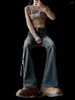 Jeans jeans flare bootcut high waist pantaloni in denim casual plus size y2k moda coreano elegante 2023 estate autunno autunno