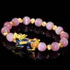 Bracelet de perles naturelles pierre d'opale pour hommes femmes 10 mm pixiu feng shui ring