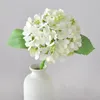 Fleurs décoratives de la soie artificielle Hortengea Bride Bouquet Mariage Home Année Accessoires pour arrangement de plantes Vase Plantes Décor