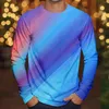 Men's T Shirts Shirt Graphic Color Block Print Oversized Apparel Outdoor Casual Long Sleeve Men Designer Vintage Male Clothing