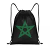 Shopping Bags Morocco Flag Drawstring Backpack Women Men Sport Gym Sackpack Portable Moroccan Proud Patriotic Training Bag Sack