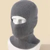 Berets Schwarze Wointer Full Face Cover Ski Maske Hut Bären Ohr Ohrbalaclava Strickhüte Outdoor Radsport Schutz Mützen Mützen Männer