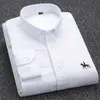 Qianxin Clothing Spring and Autumn Men's Longeved Shirts New Pure Cotton Oxford Textile Casuare Non Iron Checkered