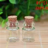 Hot Sale Small Mini Corked Bottle Vials Clear Glass Wishing Drift Bottle Container with Cork 5ml 1ml 2ml 3ml 4ml 5ml 6ml 7ml 10ml 15ml Wcqm