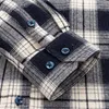 Men's Casual Shirts 2023 Autumn/Winter Large Cotton Plaid Brushed Long Sleeve Shirt Wrinkle Resistant Business No Iron Thick