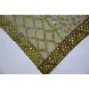 Etnische kleding Georgette Veil Floral Wedding Dupatta sjaal Golden pailletten borduurwerk sari's