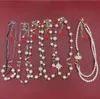 Collares colgantes accesorios de lujo de lujo de alta calidad, colección de collar de perlas de letras familiares fragantes europeas y americanas, múltiples opciones para elegir