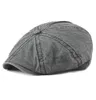 Berets LTOW Casual Eightblade Cap Octagonal Hats For Men Sboy Caps Painters Cotton Herringbone Flat Gavroche9736291