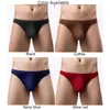 Underpants Sexy Men Lace Jacquard Mesh Low Rise Briefs Underwear Shorts Trunks Panties Breathable Solid Men's