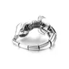 Animal gothique inoxydable Hip Hop Rock Street mignon Dolphin Polied bijoux lourd 300g argent